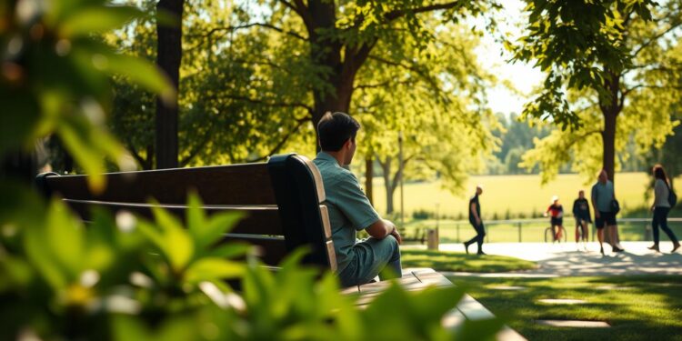 life on a park bench